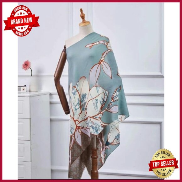 Luxury Cashmere-Soft Merino Wool Shawl Wrap Scarf Lightweight Travel - Picture 4 of 8